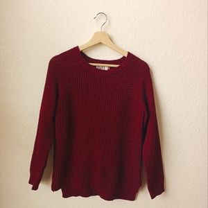 SO Medium Red Knit Sweater